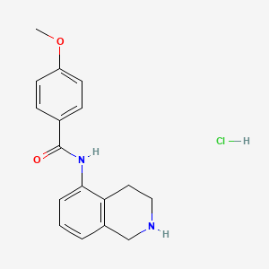 4-Methoxy-N-(1,2,3,4-tetrahydroisoquinolin-5-yl)benzamide hydrochloride