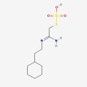 molecular formula C10H20N2O3S2 B14668635 S-((N-Cyclohexylethylamidino)methyl) hydrogen thiosulfate CAS No. 40283-57-6