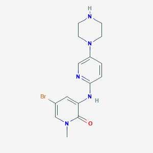 5-Bromo-1-methyl-3-((5-(piperazin-1-yl)-pyridin-2-yl)amino)pyridin-2(1H)-one