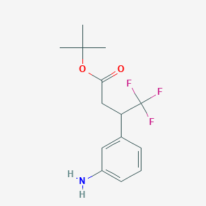 Tert-butyl 3-(3-aminophenyl)-4,4,4-trifluorobutanoate