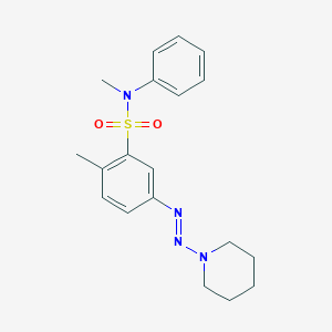 N,2-Dimethyl-N-phenyl-5-[(E)-(piperidin-1-yl)diazenyl]benzene-1-sulfonamide