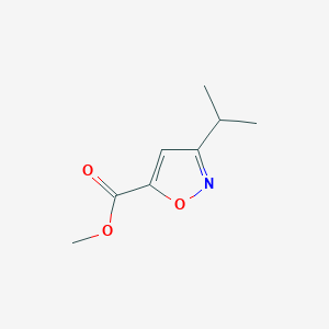 B146687 Methyl 3-isopropylisoxazole-5-carboxylate CAS No. 133674-35-8