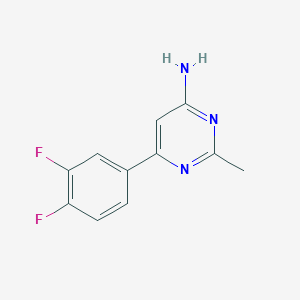 molecular formula C11H9F2N3 B1466872 6-(3,4-Difluorophenyl)-2-methylpyrimidin-4-amine CAS No. 1368986-21-3