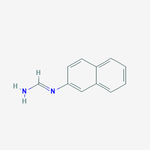 molecular formula C11H10N2 B14668723 N'-naphthalen-2-ylmethanimidamide CAS No. 40450-72-4