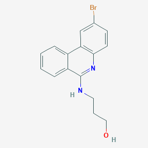 3-[(2-Bromophenanthridin-6-yl)amino]propan-1-ol