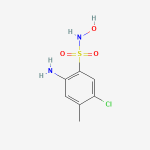 molecular formula C7H9ClN2O3S B14668752 2-Amino-5-chloro-N-hydroxy-4-methylbenzene-1-sulfonamide CAS No. 36110-09-5