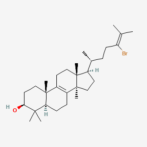 molecular formula C30H49BrO B14668762 Lanosterol, 24-bromo- CAS No. 50719-45-4