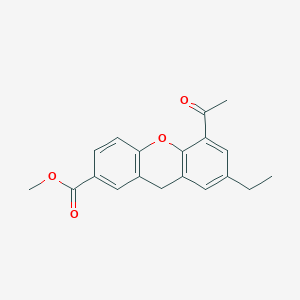 molecular formula C19H18O4 B14668763 Methyl 5-acetyl-7-ethyl-9H-xanthene-2-carboxylate CAS No. 50541-66-7