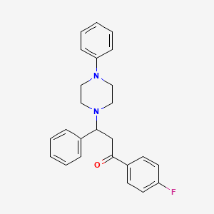 1-(4-Fluorophenyl)-3-phenyl-3-(4-phenylpiperazin-1-yl)propan-1-one