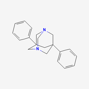 molecular formula C20H22N2 B14668845 1,3-Diazatricyclo(3.3.1.13,7)decane, 5,7-diphenyl- CAS No. 38705-08-7