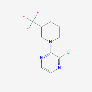 molecular formula C10H11ClF3N3 B1466887 2-Chloro-3-[3-(trifluoromethyl)piperidin-1-yl]pyrazine CAS No. 1487955-24-7