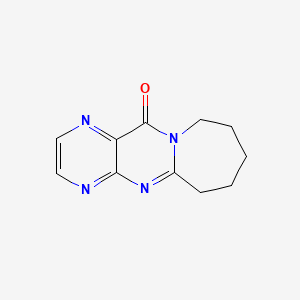 molecular formula C11H12N4O B14668889 7,8,9,10-Tetrahydroazepino[2,1-b]pteridin-12(6h)-one CAS No. 36120-38-4