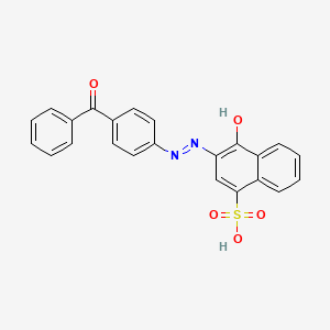 molecular formula C23H16N2O5S B14668902 3-[2-(4-Benzoylphenyl)hydrazinylidene]-4-oxo-3,4-dihydronaphthalene-1-sulfonic acid CAS No. 51082-42-9