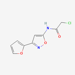 2-Chloro-N-(3-(2-furanyl)-5-isoxazolyl)acetamide