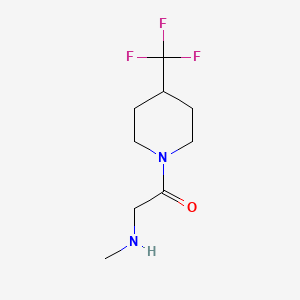 molecular formula C9H15F3N2O B1466892 2-(Methylamino)-1-[4-(trifluoromethyl)piperidin-1-yl]ethan-1-one CAS No. 1496227-26-9