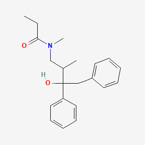 molecular formula C21H27NO2 B14668921 N-(3-hydroxy-2-methyl-3,4-diphenylbutyl)-N-methylpropanamide CAS No. 42561-38-6