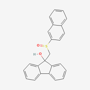 molecular formula C24H18O2S B14668963 9-((2-Naphthylsulfinyl)methyl)-9-fluorenol CAS No. 38306-17-1