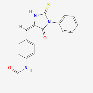 N-(3-((5-Oxo-1-phenyl-2-thioxo-4-imidazolidinylidene)methyl)phenyl)acetamide