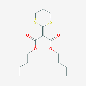 molecular formula C15H24O4S2 B14669087 Dibutyl (1,3-dithian-2-ylidene)propanedioate CAS No. 50780-81-9