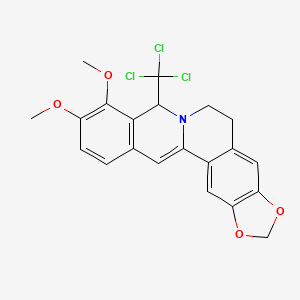 molecular formula C21H18Cl3NO4 B14669129 8-Trichloromethyldihydroberberine CAS No. 50932-22-4