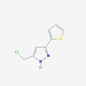 5-(chloromethyl)-3-(thiophen-2-yl)-1H-pyrazole