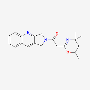 molecular formula C20H23N3O2 B14669136 1-(1,3-Dihydro-2h-pyrrolo[3,4-b]quinolin-2-yl)-2-(4,4,6-trimethyl-5,6-dihydro-4h-1,3-oxazin-2-yl)ethanone CAS No. 39013-35-9