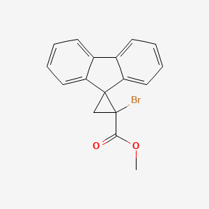 molecular formula C17H13BrO2 B14669158 Methyl 2-bromospiro[cyclopropane-1,9'-fluorene]-2-carboxylate CAS No. 41825-93-8