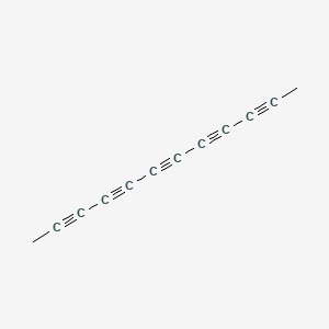 molecular formula C12H6 B14669164 Dodeca-2,4,6,8,10-pentayne CAS No. 43032-61-7