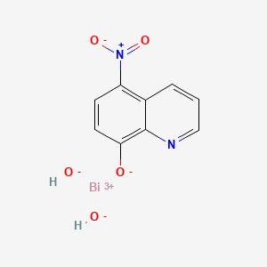 molecular formula C9H7BiN2O5 B14669168 Bismuth, dihydroxy(5-nitro-8-quinolinolato-N(sup 1),O(sup 8))-, (T-4)- CAS No. 50347-36-9