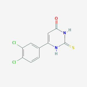 molecular formula C10H6Cl2N2OS B1466917 6-(3,4-dichlorophenyl)-2-thioxo-2,3-dihydropyrimidin-4(1H)-one CAS No. 1489124-24-4