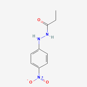 Propionic acid, 2-(p-nitrophenyl)hydrazide