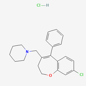 Piperidine, 1-((8-chloro-2,3-dihydro-5-phenyl-1-benzoxepin-4-yl)methyl)-, hydrochloride