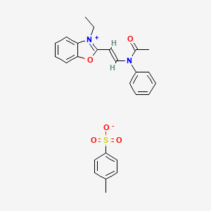 N-[(E)-2-(3-ethyl-1,3-benzoxazol-3-ium-2-yl)ethenyl]-N-phenylacetamide;4-methylbenzenesulfonate