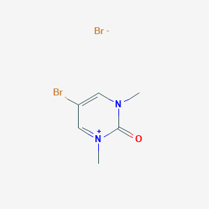 molecular formula C6H8Br2N2O B14669228 5-Bromo-1,3-dimethyl-2-oxo-2,3-dihydropyrimidin-1-ium bromide CAS No. 38353-08-1