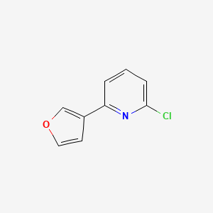 molecular formula C9H6ClNO B1466923 2-Chloro-6-(furan-3-yl)pyridine CAS No. 1484316-01-9