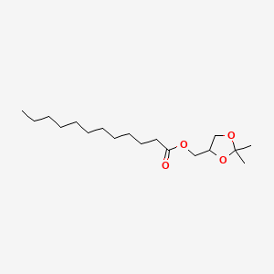 molecular formula C18H34O4 B14669238 Dodecanoic acid, (2,2-dimethyl-1,3-dioxolan-4-yl)methyl ester CAS No. 40630-75-9