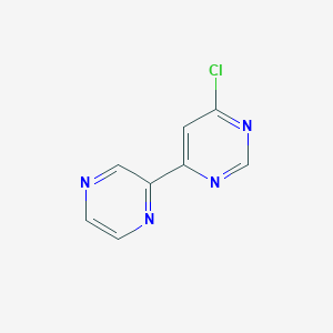 molecular formula C8H5ClN4 B1466925 4-Chloro-6-(pyrazin-2-yl)pyrimidine CAS No. 1490649-97-2