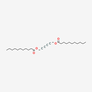 molecular formula C28H46O4 B14669261 Hexa-2,4-diyne-1,6-diyl diundecanoate CAS No. 42034-95-7