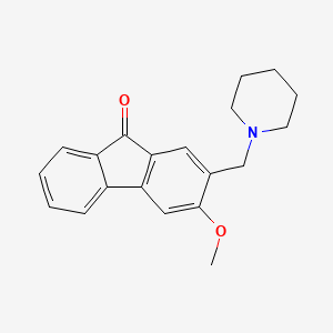 Fluoren-9-one, 3-methoxy-2-piperidinomethyl-