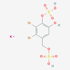 molecular formula C7H6Br2KO9S2+ B14669274 Lanosol, disulfate CAS No. 40089-29-0