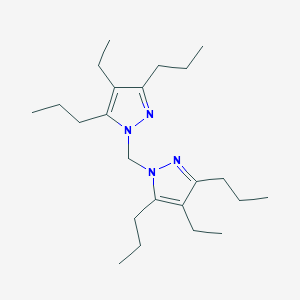 molecular formula C23H40N4 B14669311 1,1'-Methylenebis(4-ethyl-3,5-dipropyl-1H-pyrazole) CAS No. 40012-16-6