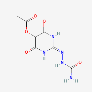 Hydrazinecarboxamide, 2-(5-(acetyloxy)-1,4,5,6-tetrahydro-4,6-dioxo-2-pyrimidinyl)-