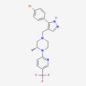 (R)-4-[3-(4-Bromophenyl)-1H-pyrazol-4-ylmethyl]-2-methyl-1-(5-trifluoromethyl-pyridin-2-yl)-piperazine