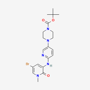 Tert-butyl 4-(6-((5-bromo-1-methyl-2-oxo-1,2-dihydropyridin-3-yl)amino)pyridin-3-yl)piperazine-1-carboxylate