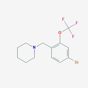 molecular formula C13H15BrF3NO B1466951 1-(4-Bromo-2-trifluoromethoxybenzyl)-piperidine CAS No. 1200131-20-9