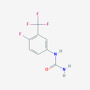 molecular formula C8H6F4N2O B1466952 N-[4-Fluoro-3-(trifluoromethyl)phenyl]urea CAS No. 1000588-77-1