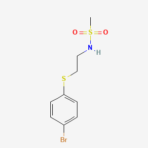 molecular formula C9H12BrNO2S2 B1466957 N-[2-(4-Bromophenylsulfanyl)-ethyl]-methanesulfonamide CAS No. 851199-47-8