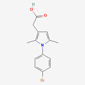 1H-Pyrrole-3-acetic acid, 1-(4-bromophenyl)-2,5-dimethyl-