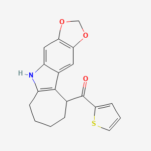 CYCLOHEPTA(b)-1,3-DIOXOLO(4,5-f)INDOLE, 5,6,7,8,9,10-HEXAHYDRO-5-(2-THENOYL)-