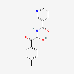 N-(1-Hydroxy-2-(4-methylphenyl)-2-oxoethyl)-3-pyridinecarboxamide